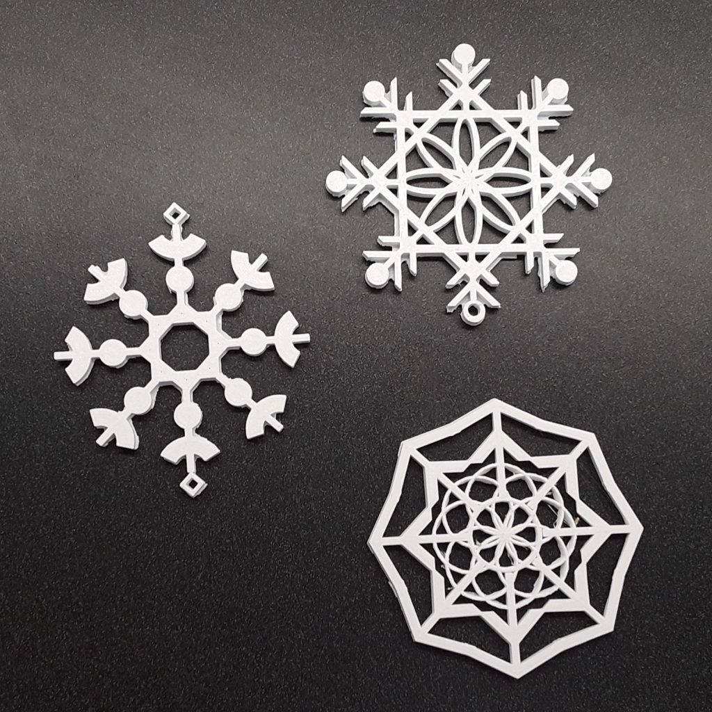 3D Printed Snowflakes 